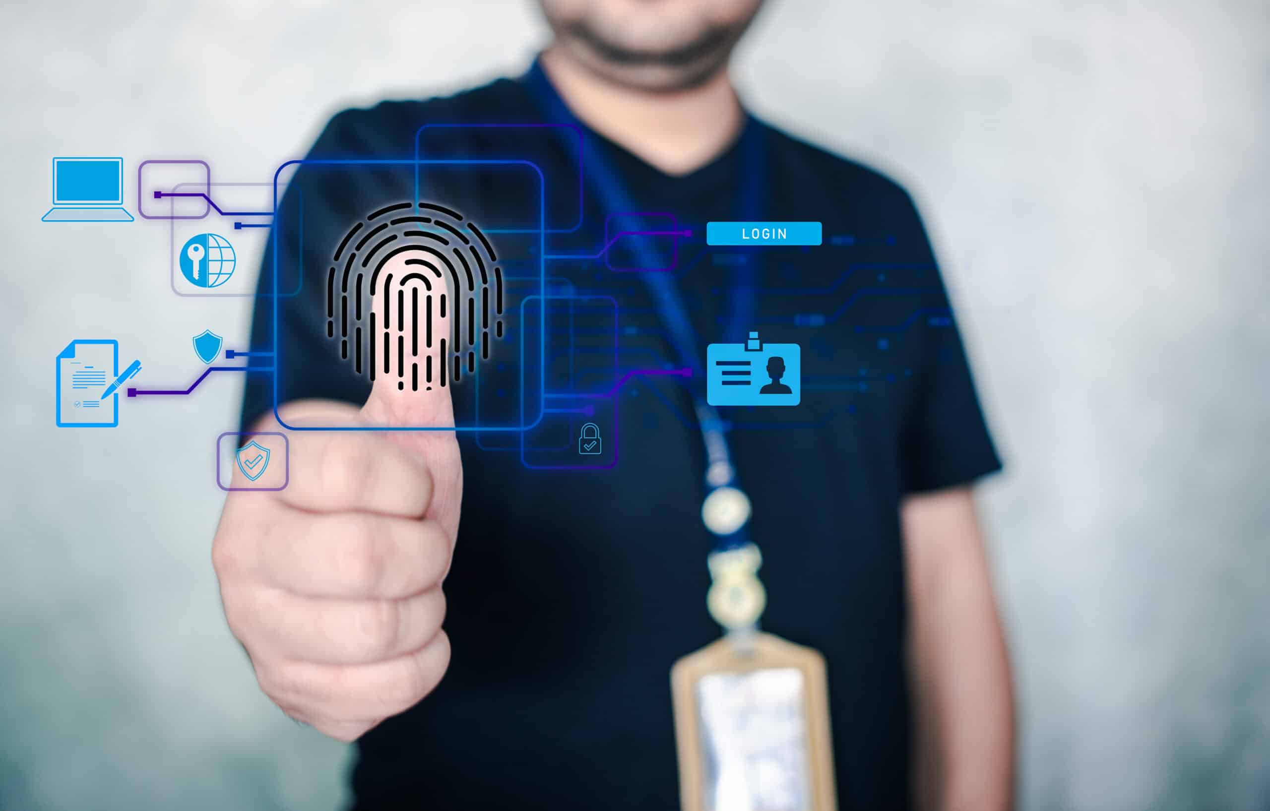 person gets identified with fingerprint scan