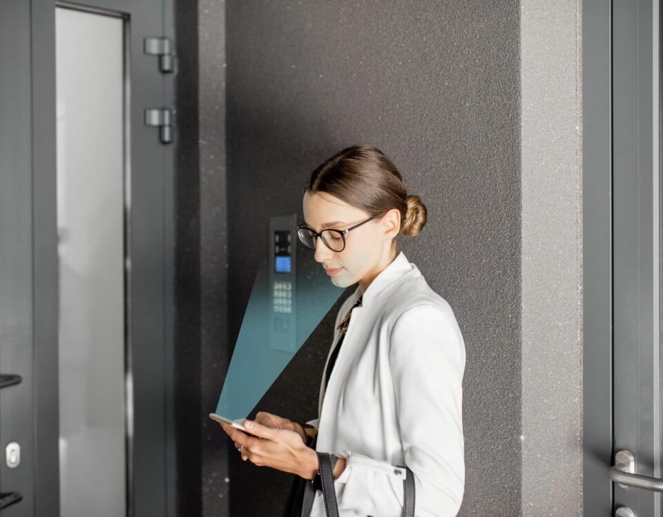 Guest trying to enter a building